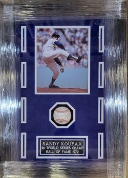 Dodgers Sandy Koufax Signed, PSA-Certified, Premium Shadowbox-Framed Baseball Display Piece