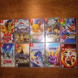 Nintendo Switch Cases Only No Games ,sold SeparatelyPickup Or You Pay Shipping$100 For All Or $15 Each