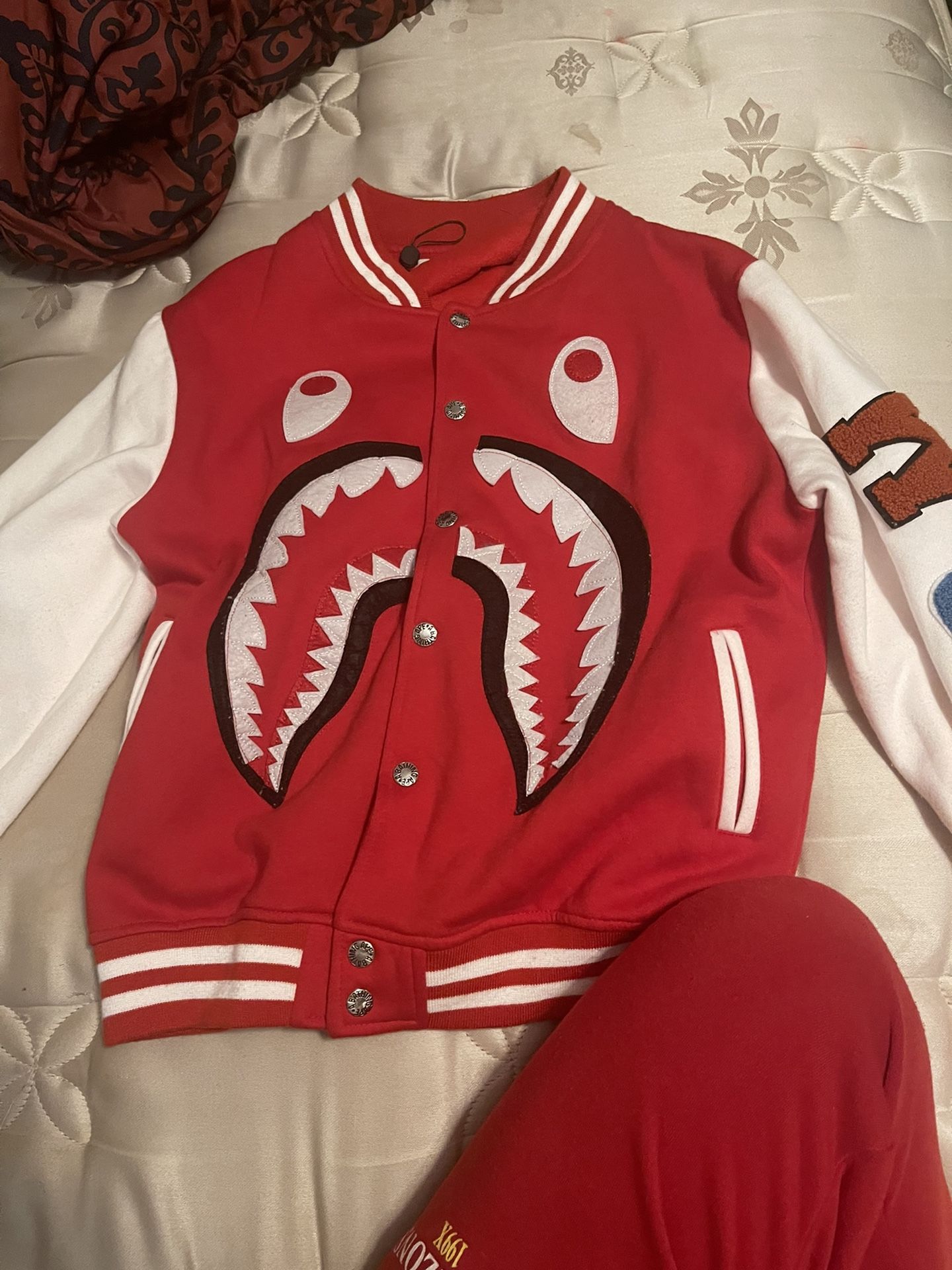 Bape Varsity Red Jacket Medium