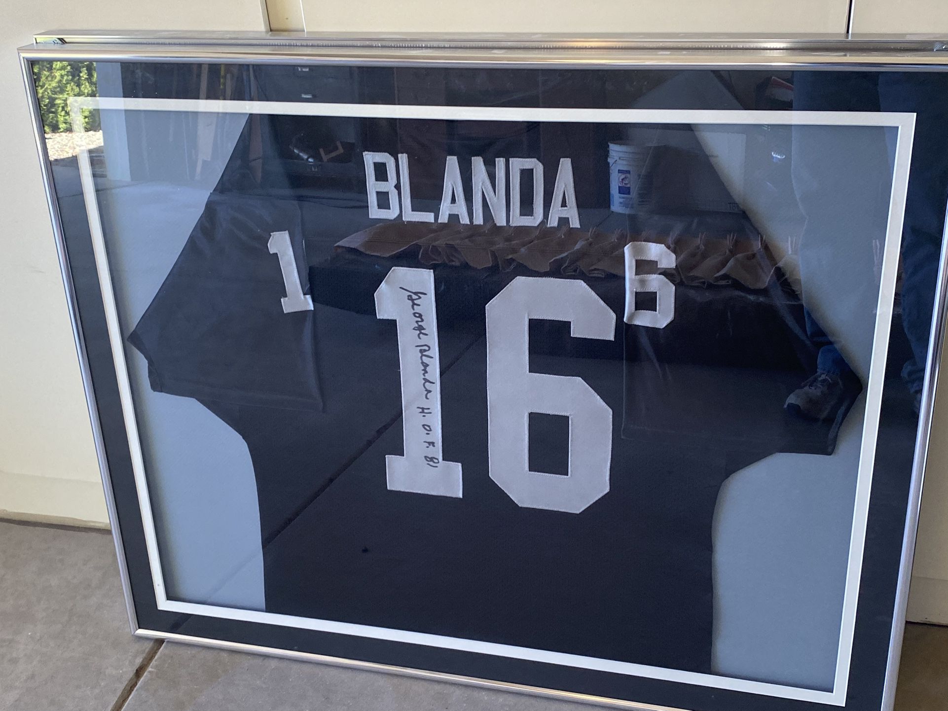 George Blanda Signed Oakland Raiders Jersey W/COA. Price is OBO