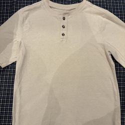 Wonder Nation Light Beige Henley Shirt XL  for kids (14-16)