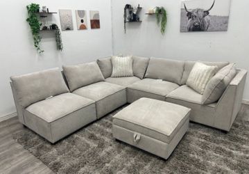 Gray Modular Sectional - Free Delivery