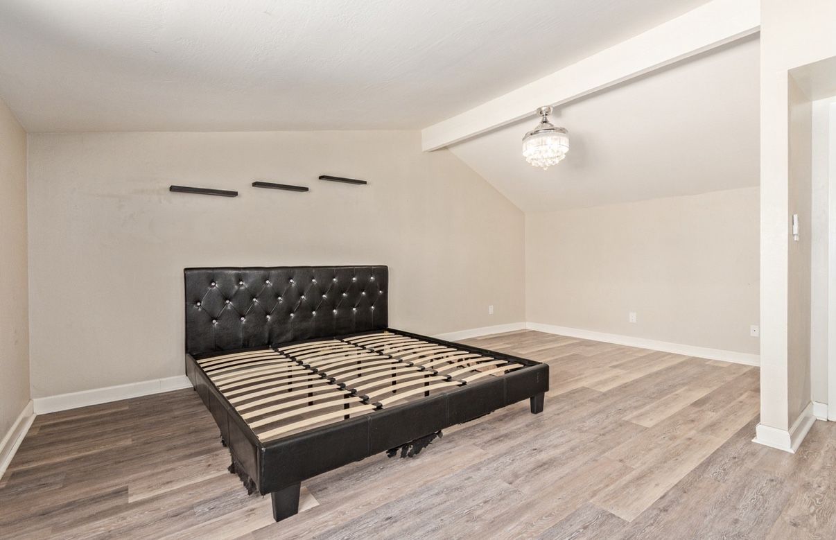King Black Faux Leather Bed Frame 