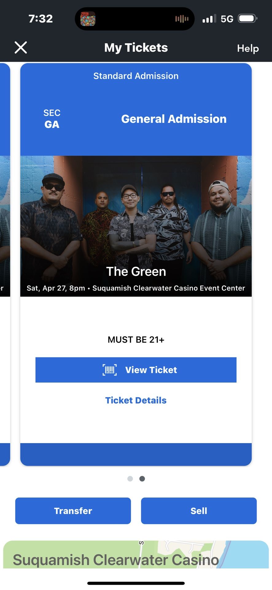 GA Ticket To The Green