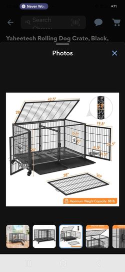 Rolling Dog Crate Kennel