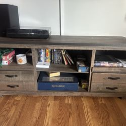 Rustic Wood Media Console TV Stand with Storage