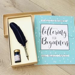 Bortoletti Calligraphy Pen & Ink Set W/ Lettering Book