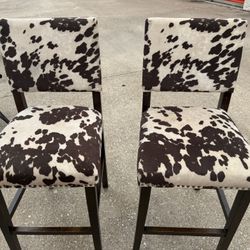 Cow Print Bar Stools