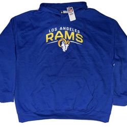 Los Angeles Rams Blue Pullover Hoodie Sweatshirt Mens M,L & XL New Logo