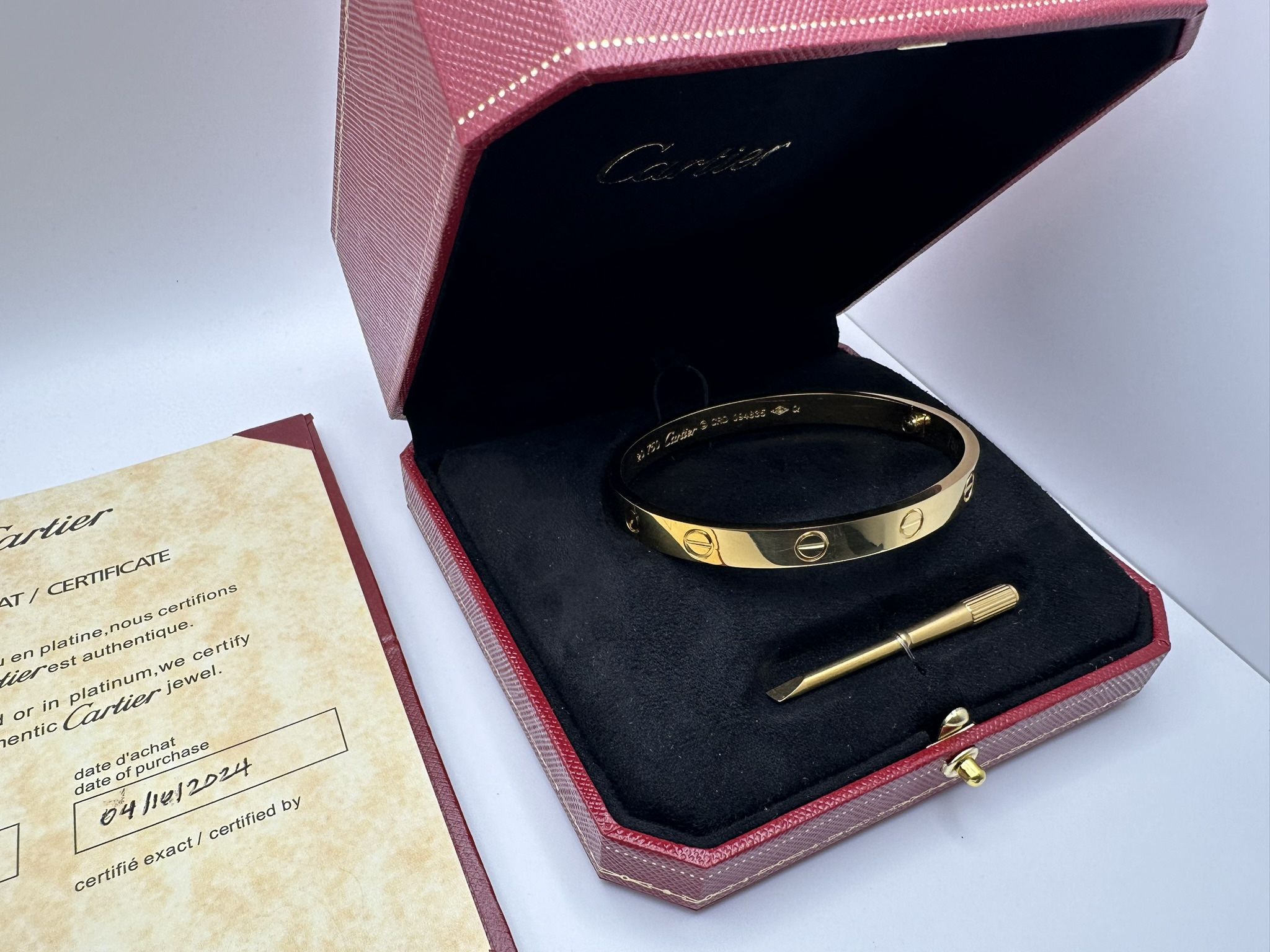 Cartier Soild 18K Gold Love Bracelet Sizes 18 19 20 Available PRICE FIRM