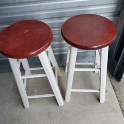 Bar Stools-White-Sold In Pair