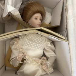 Franklin Heirloom Porcelain Doll Gibson Girl Bride