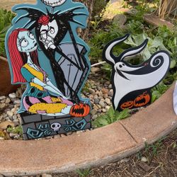 Halloween Jack And Sally Zero Yard Decor 