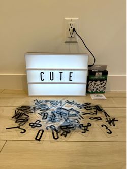 My Cinema Lightbox 12” x 9” LED Sign – Letters + Expansion Pack Included
