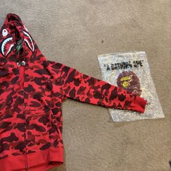 Red BAPE hoodie 