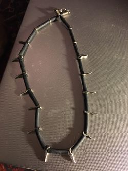 16” Necklace w/ silver teeth
