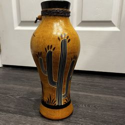 vintage Kokopelli Mexican art pottery vase