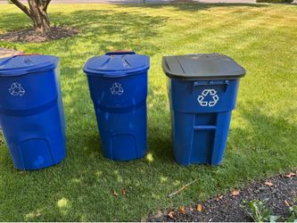 Blue Recycling Bins