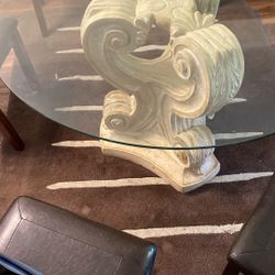 Nice Dining Room Glass Top Table 