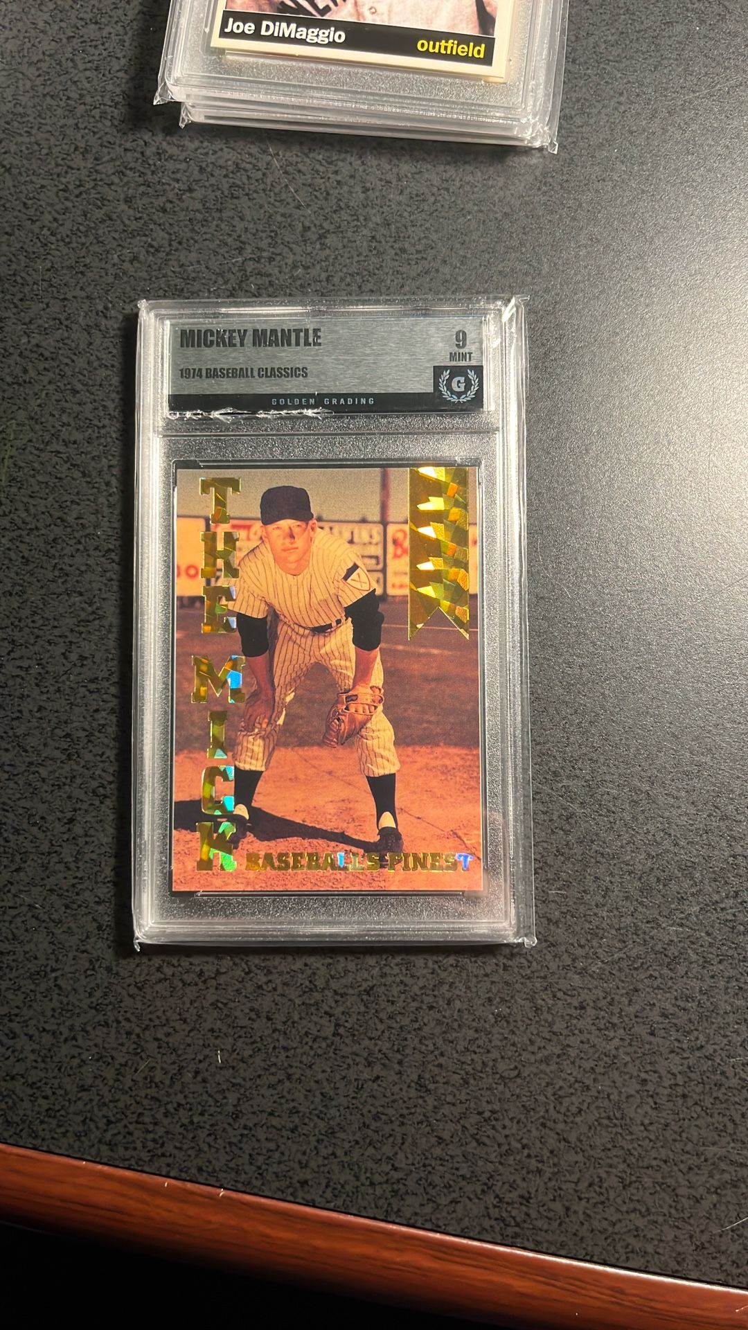 Mickey Mantle 1974 Gold Baseball Classics - Graded 9