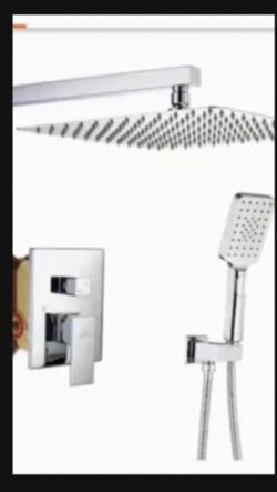3-Spray Pattern 10 in. Wall Mount Shower System Shower Head and Functional Handheld, Brushed Nickel (Valve Included)