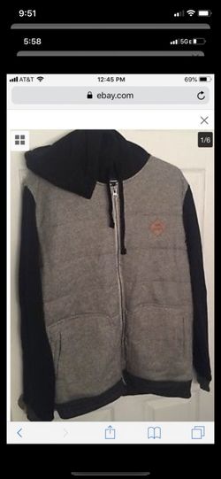 RVCA men’s hooded jacket Size large