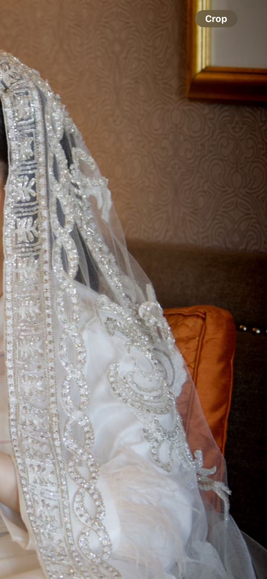 Beautiful long wedding veil from Dubai