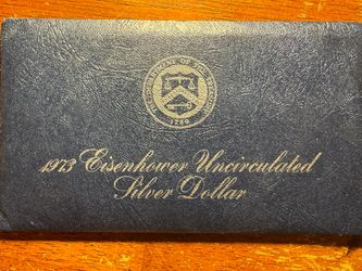 Us coins 1973 -s Eisenhower dollar 40%silver in blue envelope unc