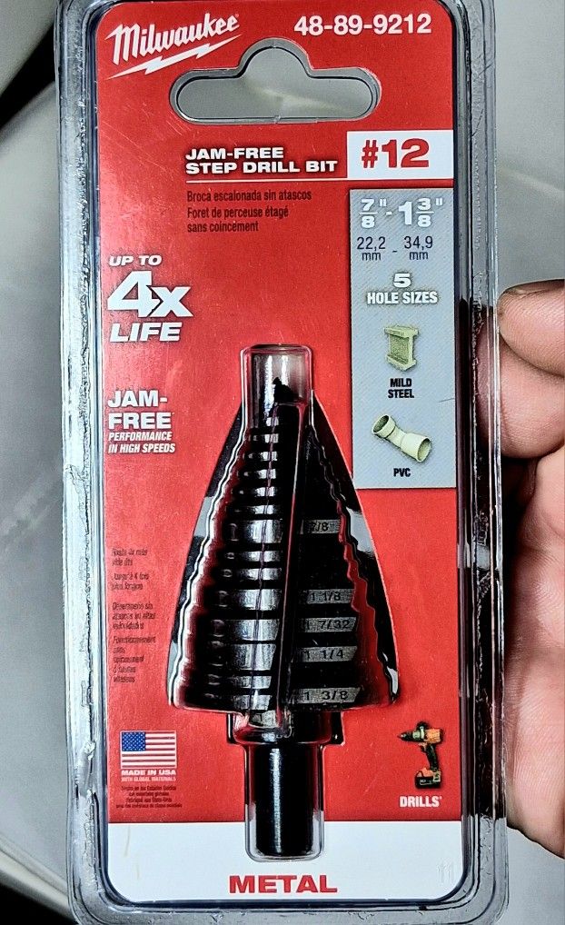 Milwaukee Jam-free STEP DRILL BIT