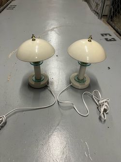 Pair of Mushroom Dome Table Lamps