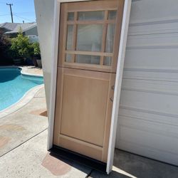 Beautiful Unfinished Douglas Fir Craftsman Shaker Dutch Door 36”x80”