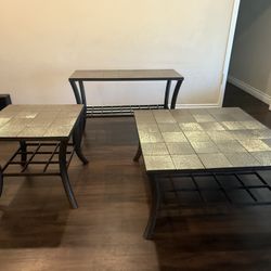 3-Piece Living Room Table Set – Coffee, Side Tables & Console – Great Condition