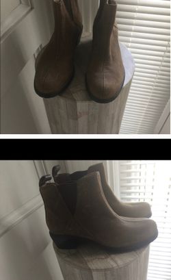 Ankle booties leather suede