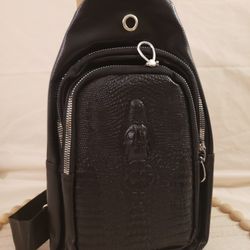 Men's Crocodile Print Bag - Brand New!!