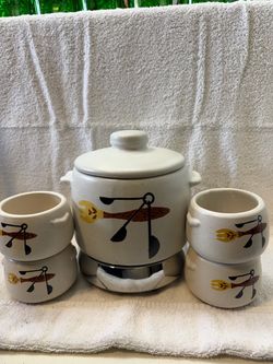 West Bend Bean Pot with accessories