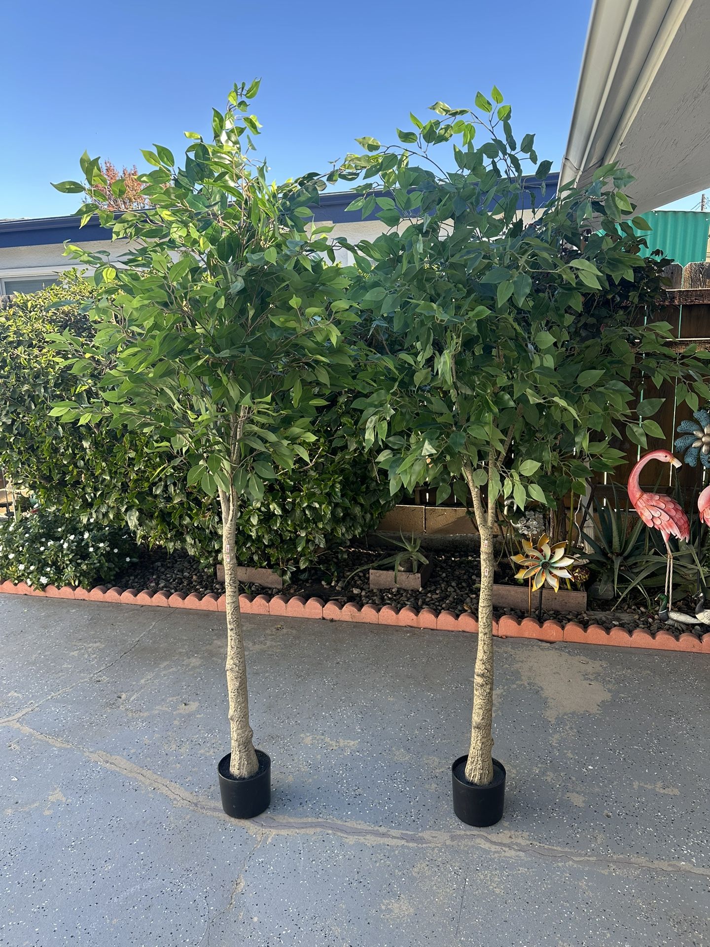 Artificial Ficus Tree, 7 FT Tall Silk Ficus Tree for Home Decor, Fake Plant for Living Room, Office and Garden Decor