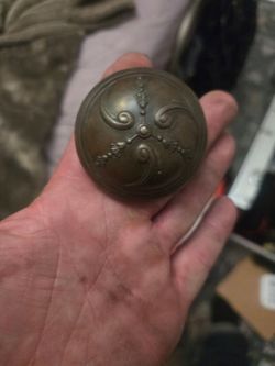 Antique door lock assembly a d door knobs
