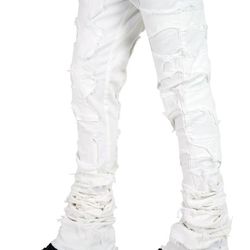 White SUPER STACK JEANS FOCUS MEN 36 NEW! Only 40!