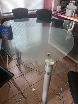 Bar height Glass Dining Set