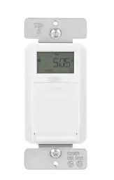 EATON - Astronomic programmable timer, 15A, Flush mount, 120V, 1800W, single pole and 3-way, 1/2HP, White
