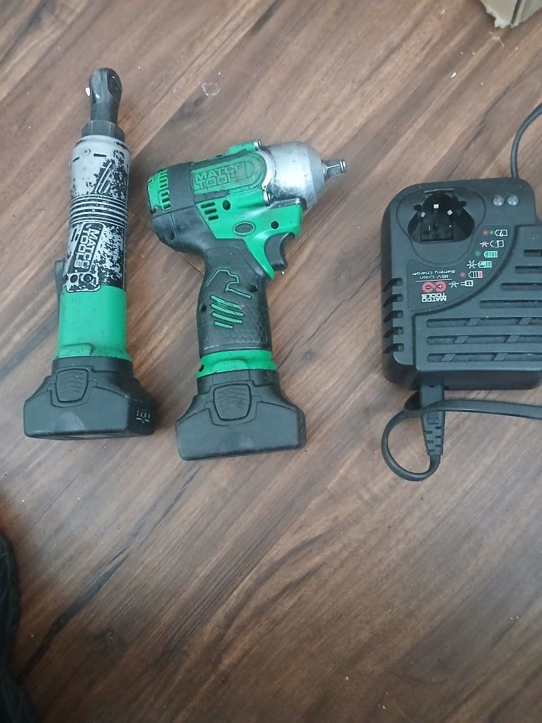 MATCO TOOLS IMPACT 1/2..AND REACHE 3/8..Working Well $200 Set With Batery And Charger..l