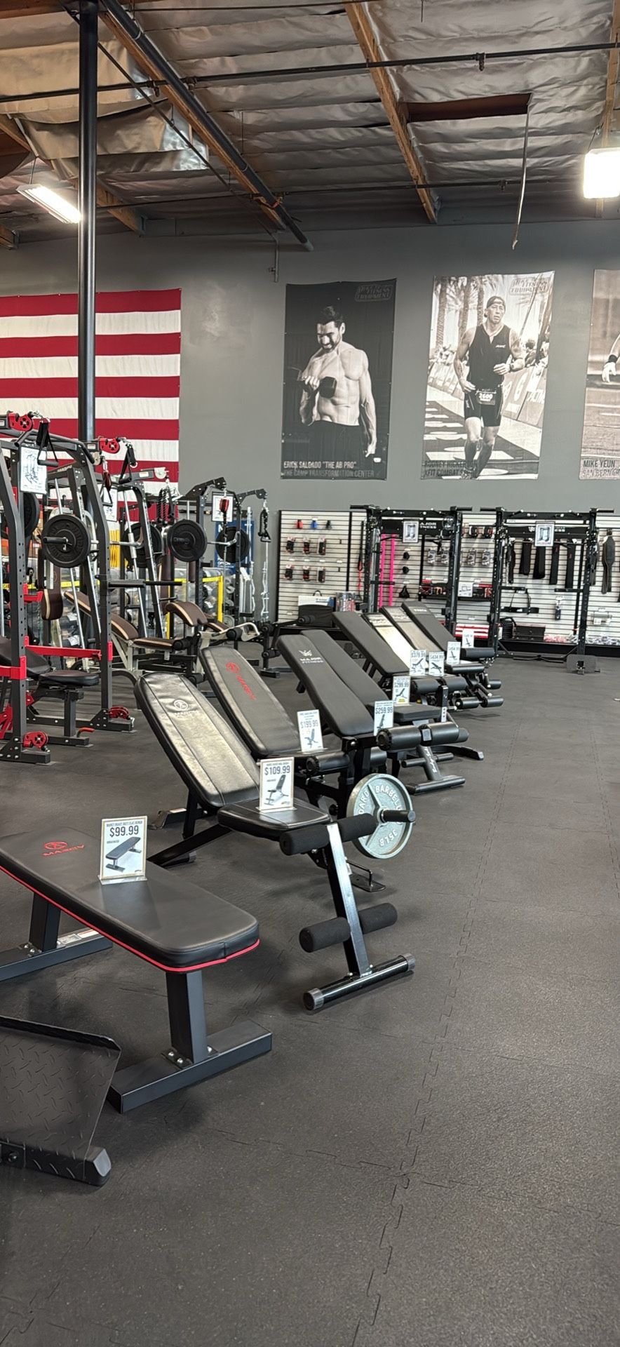 Home Gym – Squat Rack – Smith Machine – Power Rack – Rubber Flooring – Olympic Weights – Dumbbells