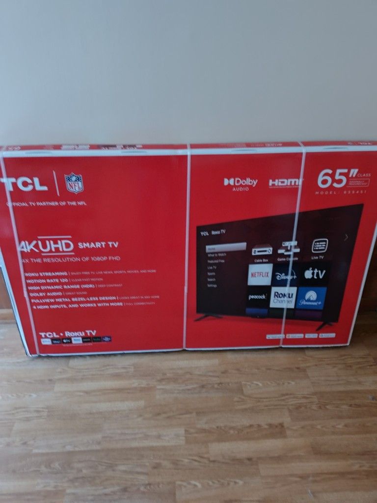 TCL 65 Inch Smart TV In Box Brand New
