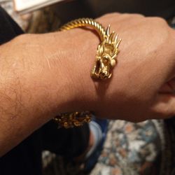 Double Dragon head Bracelet - Stainless Steel