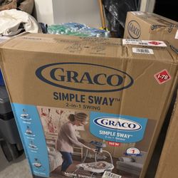 New Graco Simple Sway 2-in-1 Infant Baby Swing, Emersyn