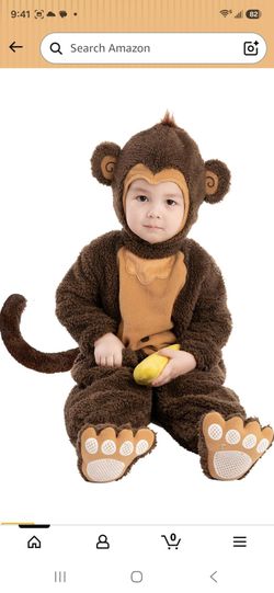Baby 6-12 Month Monkey Costume $15