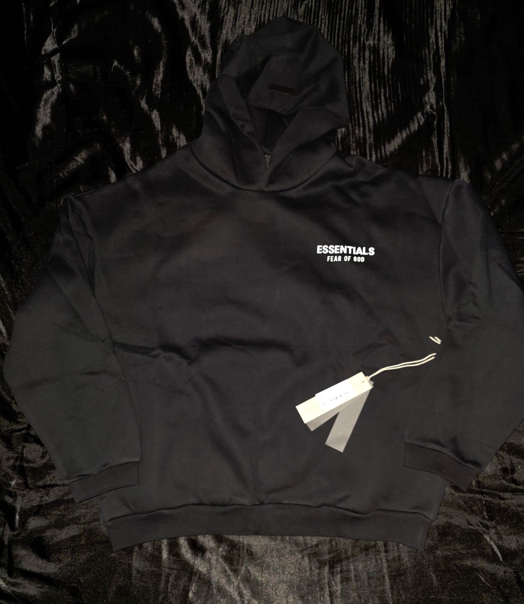 Fear Of God Essentials Hoodie, Black Oatmeal, Size S, M & L