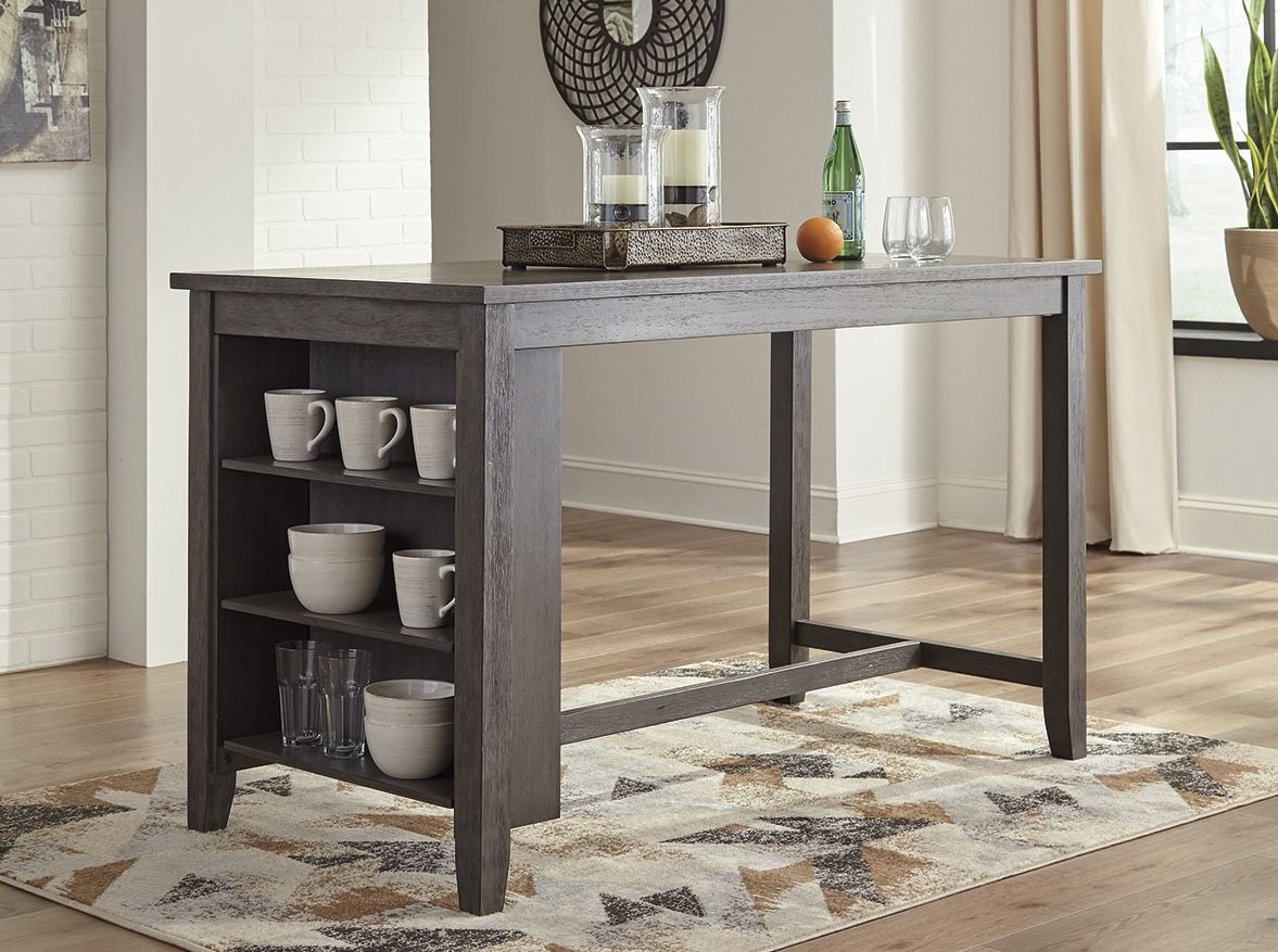 Ashley Caitbrook Counter Height Dining Table with Shelves 