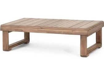 New assembled Westchester Rectangular Coffee Table - Acacia Wood - Brown Wash