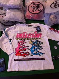Hellstar Long Sleeve Graphic T-Shirt White